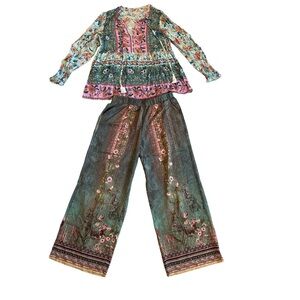 SHEIN Multicolor Floral Two-Piece Set